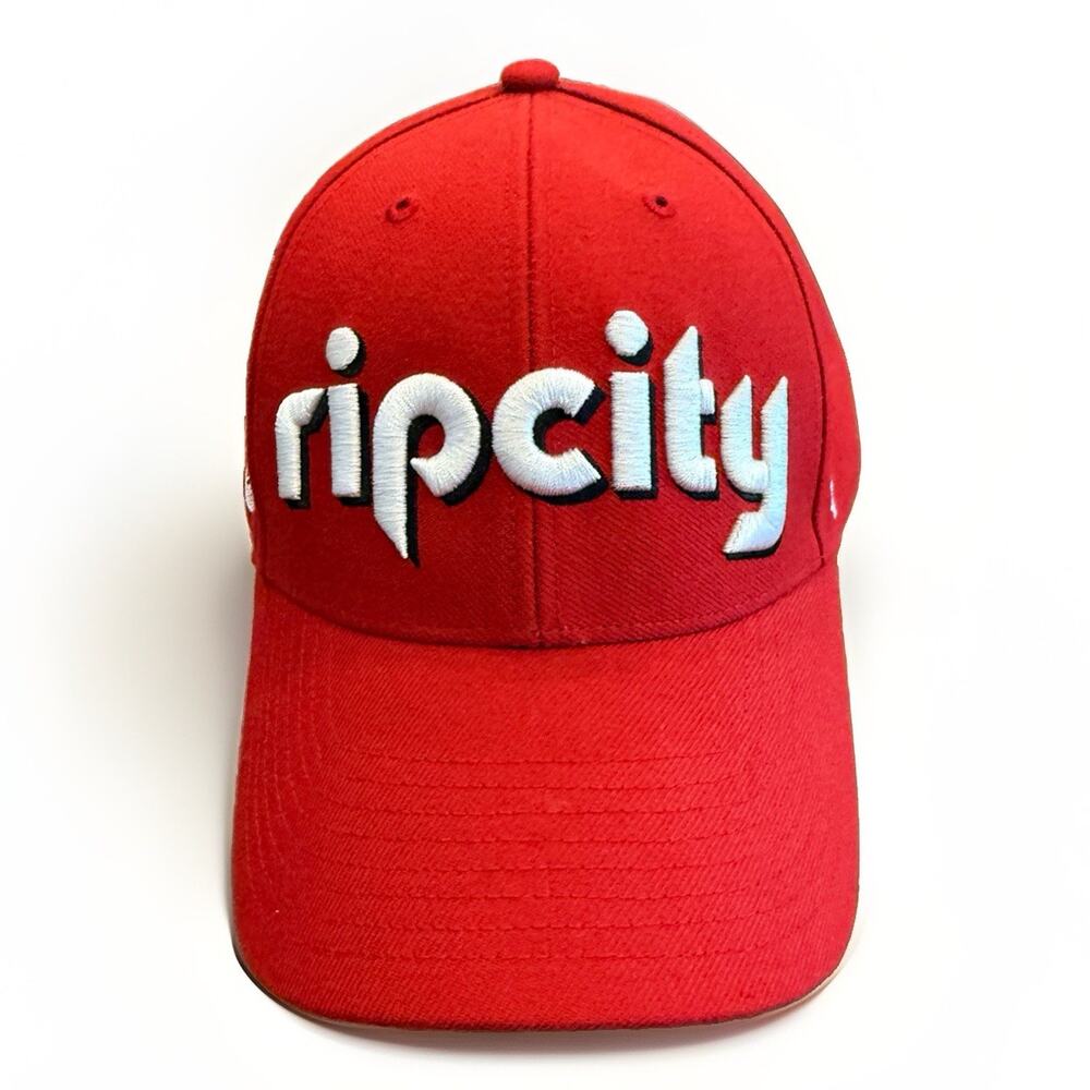 47 Brand Mens Red NBA Portland TrailBlazers Adjustable Strapback Hat Cap OSFA